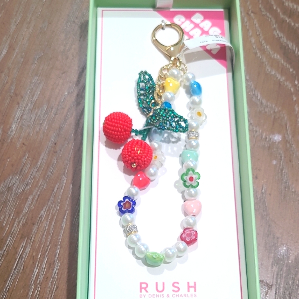 Colorful Beaded Bag Charm/Keychain